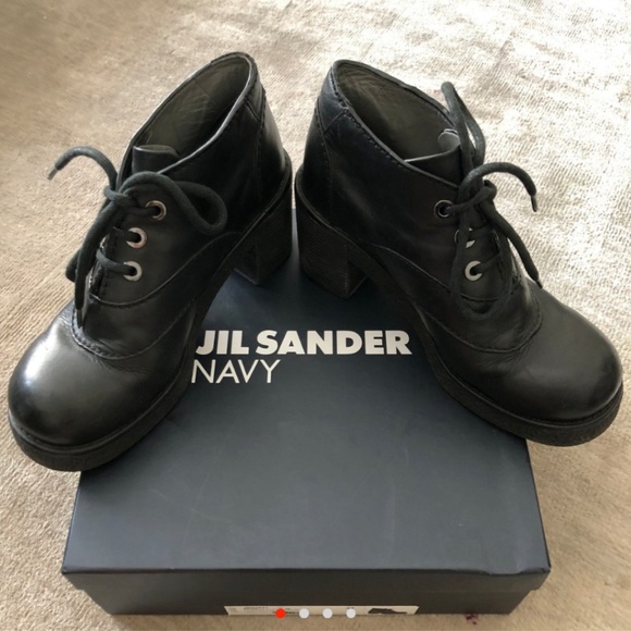 Jil Sander Shoes - Jil Sander black leather ankle boots